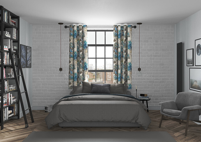 Camden, Blue - Made to Measure Curtains - Image 5